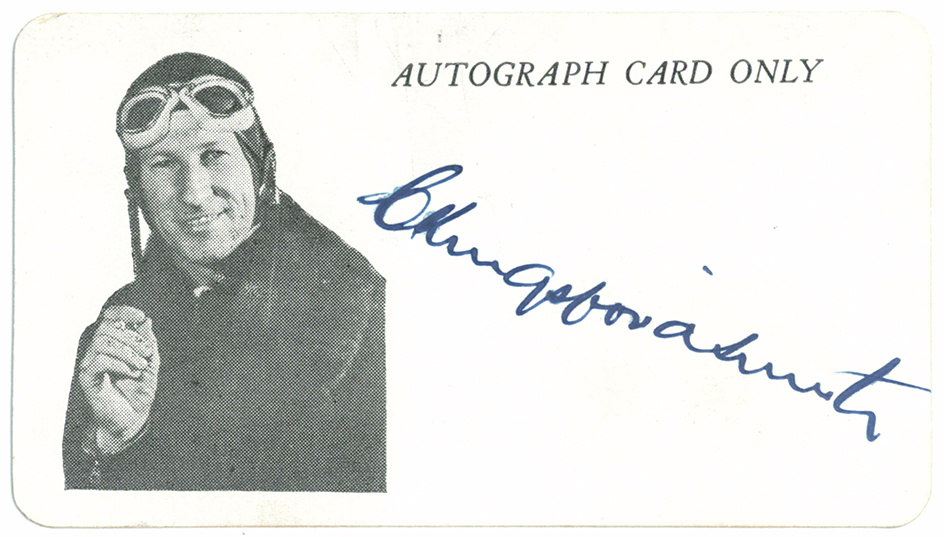 Charles Kingsford Smith card with autograph