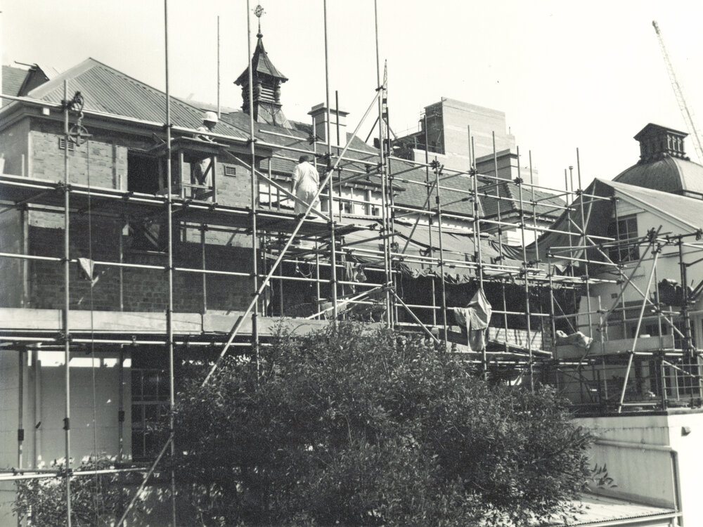 Scaffolding over NSW Parliament House - 1960s