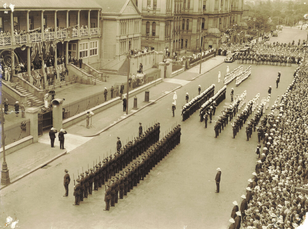 Proclamation of Accession of King George VI outside NSW Parliament - 1936