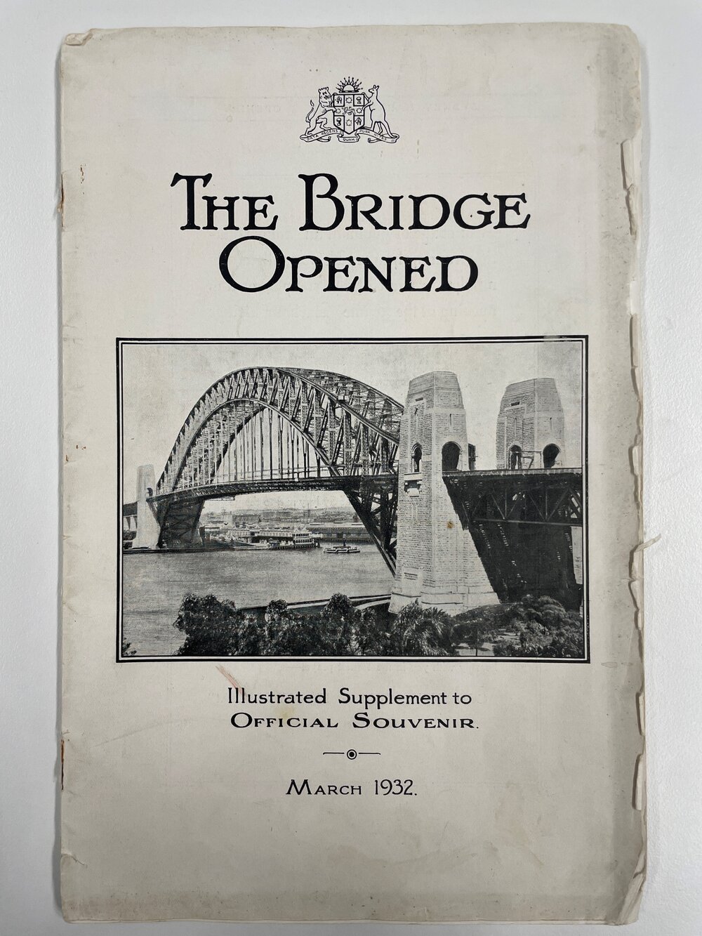 Sydney Harbour Bridge - Illustrated Supplement to Official Souvenir - 1932
