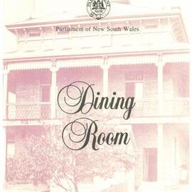 Menu - Dining Room, Parliament House - 2000