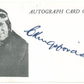 Charles Kingsford Smith card with autograph