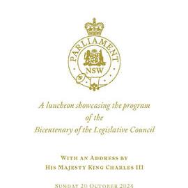 Menu - luncheon King Charles III visit