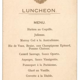 Menu - Luncheon - 1918