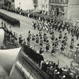 Marching past Parliament House - Opening 39th Parliament - 1959