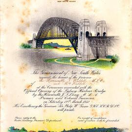 Invitation to Opening of the Sydney Harbour Bridge - 1932