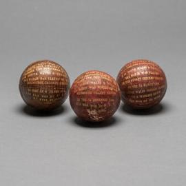 Cricket balls 1885 and 1896