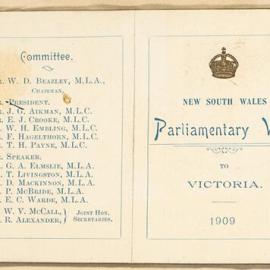 Recreation Club visit to Victoria 1909