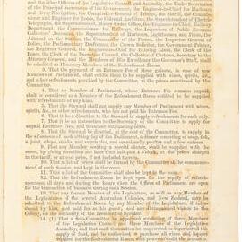 Rules of Refreshment Room circa 1890