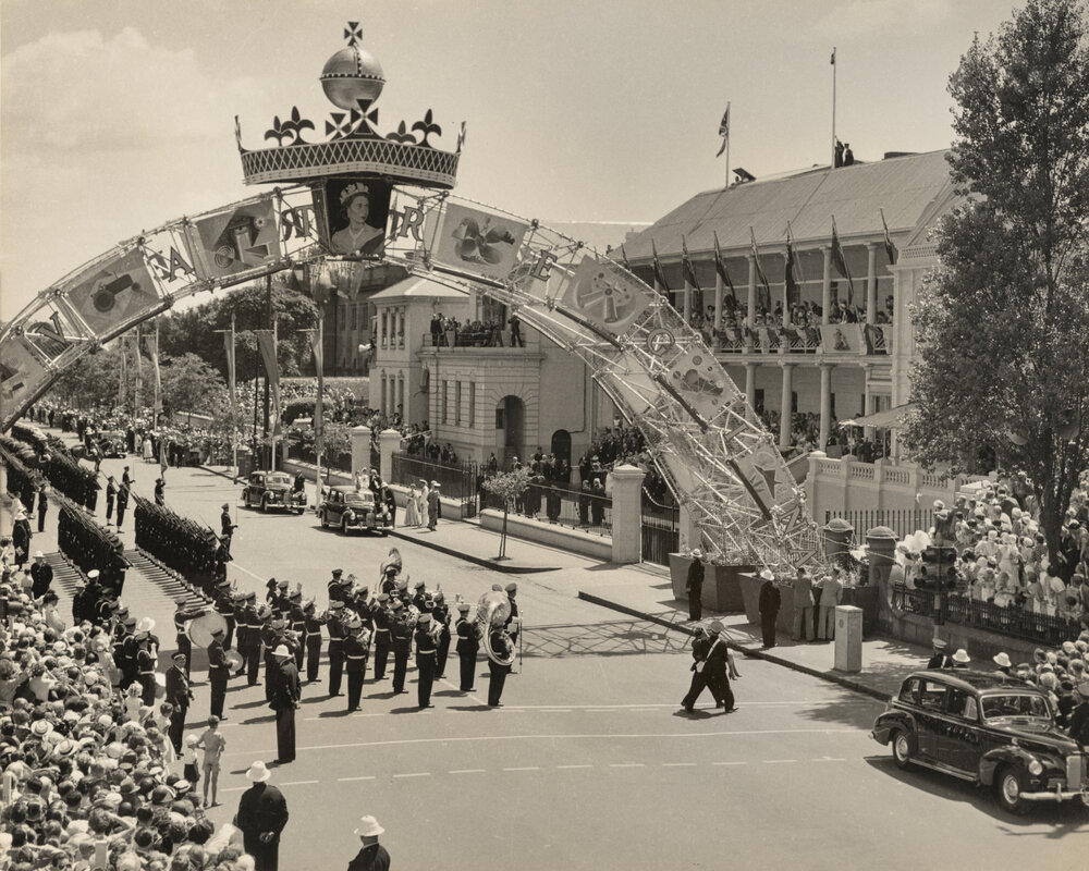 Macquarie Street during Queen's Visit - 1954